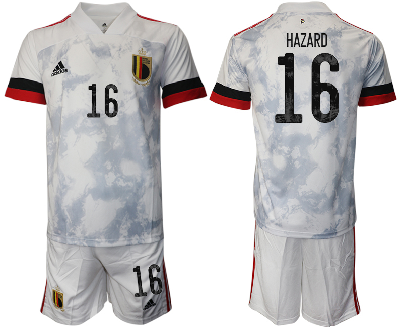 Men 2021 European Cup Belgium away white #16 Soccer Jersey